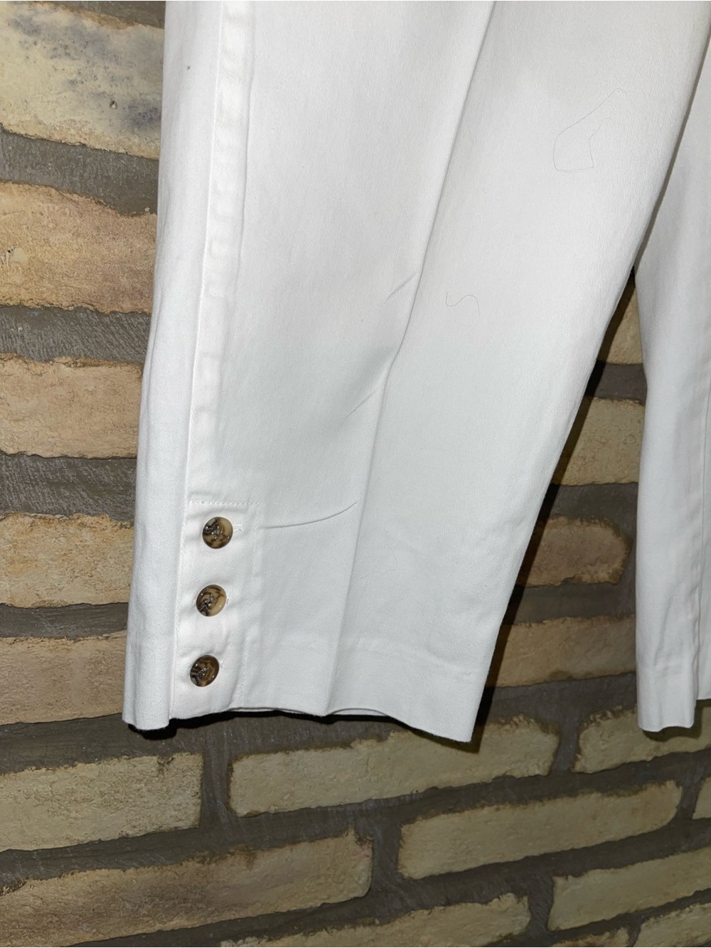 Counterparts White Cropped Pants Size 16 | Coastal Grandmother Resort Wear - Picture 3 of 8